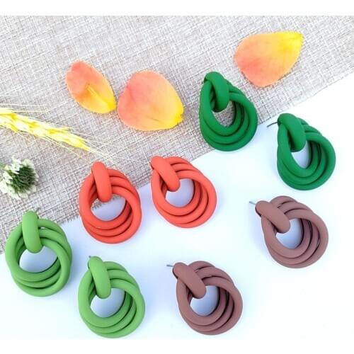 Minar Colorful Metallic Spray Geometric Earrings for Women Mujer 2021 Multi Layered Round Drop Dangle Earrings Statement Jewelry