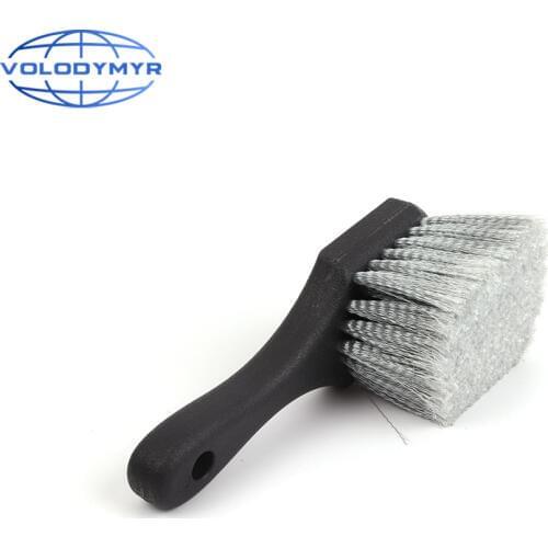 Wheel Brush Gray Bristles Detailer Rim Cleaner Brushes for Car Wash Auto Detailing Clean Carwash Carcleaning