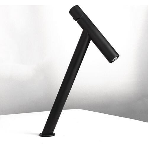 Rose Gold Brass Bathroom Faucet Single Handle Deck Mounted High Sink Water Mixer Tap Basin Faucet