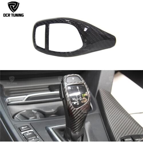 Sticker For BMW 1 2 3 4 5 6 7 X Series X3 X4 F15 F16 Carbon Fiber Trim Gear Knob Cover High Version Many Vehicles Fit Only LHD