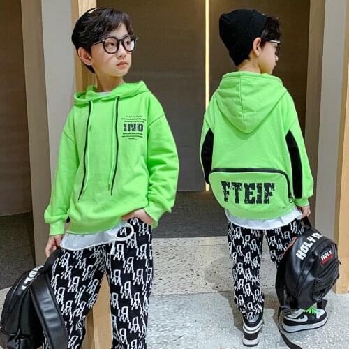 Elegant Spring Summer Childrens Clothes Baby Boys Sweatshirts + Pants 2pcs/Set Kids School Beach Outdoor Teenage Clothing New