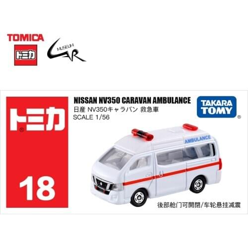TAKATA TOMY TOMICA Diecast Alloy Mini Car Vehicels Model Boy Toys 18 NISSAN NV350 CARAVAN Ambulance