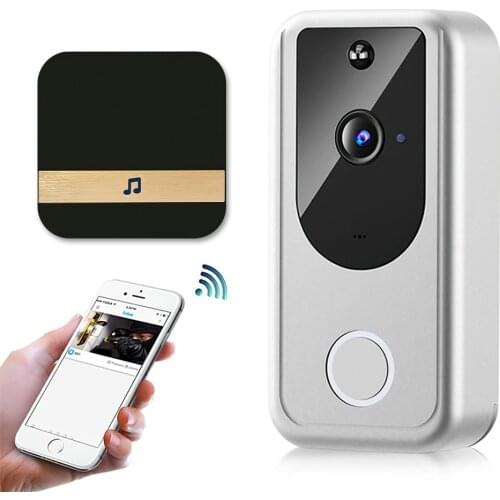 Wireless Smart WiFi Video Doorbell HD Camera Visual Intercom Night Vision Door Bell Wireless Security Camera for Apartments