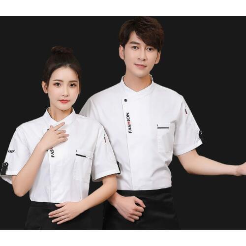 Unisex Chef Uniform Food Service Cook Jacket Long /Short Sleeve Kitchen Work Clothes Pastry Bakery Restaurant Cooking Overalls