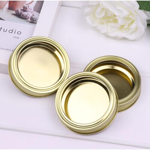 10Pcs Split-Type Regular Mouth Mason Jar Lids Not Include Band Sealing Leak Proof Secure Mason Storage Solid Caps