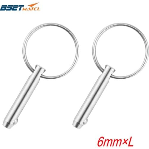 2PCS 6mm BSET MATEL Marine Grade 316 Stainless Steel Quick Release Ball Pin for Boat Bimini Top Deck Hinge Marine hardware