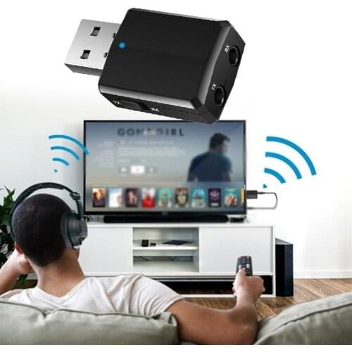 USB5.0 Wireless Bluetooth Audio Receiver Transmitter Sound Card Triple Bluetooth Transmitter Receiver Home Stereo Car HiFi Audio