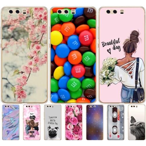 Cover phone case for huawei P10 LITE 2017 oft tpu silicon back cover 360 full protective printing transparent p10 plus coque