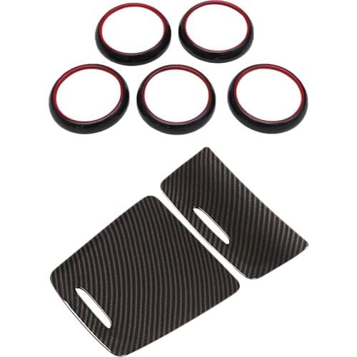 Dashboard Air Vent Decoration Trim Cover for Mercedes Benz a B Cla Gla Class W176 & Carbon Abs Center Storage Box Panel Trim Ash