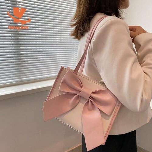 CAREY KAY Women Design Mini Bow Top-Handbags Female 2021 New High-Quality Fashion Ins Underarm Bags Luxury Pink Shoulder Bags