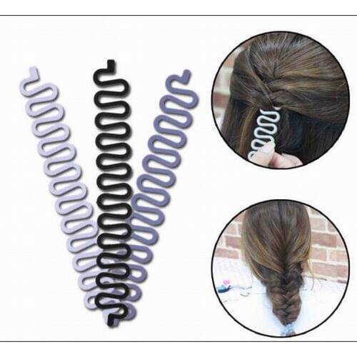 Good quality DIY french hair braiding tool fish bone lace up hair braider modeling props as women dish hair styling tool