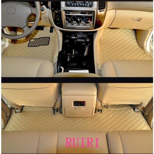 Good quality! Special car floor mats for Toyota Land Cruiser 100 5 seats 2007-1998 waterproof durable car carpets for LC100 2005