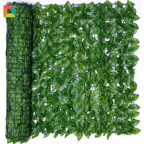 Artificial leaf fence net Artificial Hedges Fence Faux Ivy Vine Leaf Decoration Simulation Green Plants for Outdoor Garden Decor