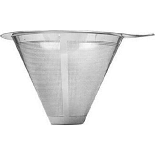 Cone Coffee Filter Funnel Stainless Steel Pour Over Coffee Dripper Filter Durable 2018