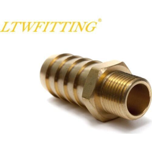 LTWFITTING Brass Barb Fitting Connector 3/4" Hose ID x 3/8" Male NPT Fuel Gas