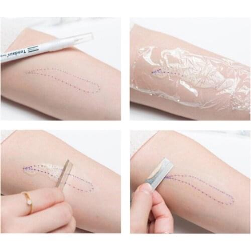 Eyebrow Skin Marker Pen Tattoo Skin Marker Measure Measuring Ruler Set Tool New