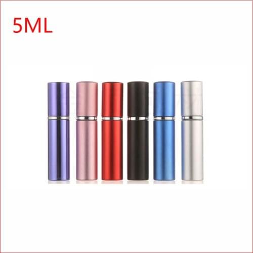 5ml Refillable Mini Perfume Spray Bottle Aluminum Spray Atomizer Funnel Portable Travel Cosmetic Container Perfume Bottle