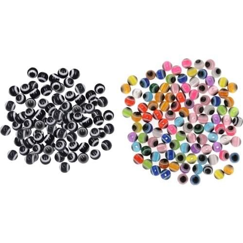 100pcs Fly Tying & Flies Fishing Beads,Fishing Tackle Resin Bright Fishing Beads Bulk Kit, Fishing Tackle Tools Egg for Rig