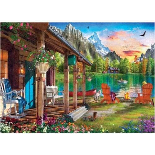 Counted Cross Stitch Kits Needlework Embrodery - 14 ct Aida DMC Color DIY Arts Handmade Home Decor - Time Away Evening