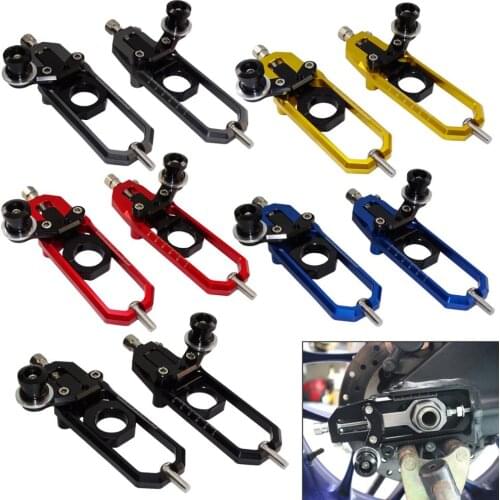 Rear Wheel Axle Blocks Chain Adjusters Tensioner with Swingarm Spools Sliders for SUZUKI GSXR GSX-R 1000 GSXR1000 2007 2008 K7
