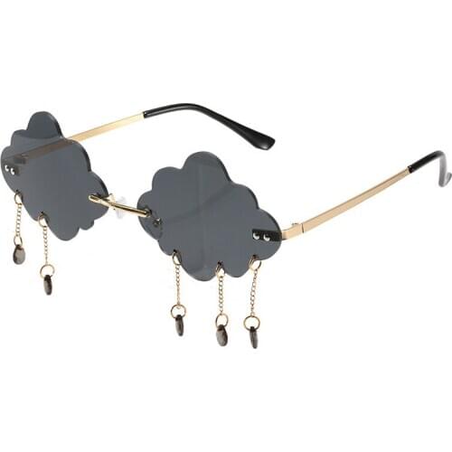 New sunglasses personality trend cloud pendant sunglasses ocean piece tear-shaped sunglasses women UV400 fashionable glasses