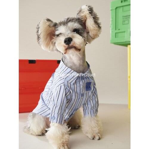 Dogs Clothes Pet Shirts Dog Shirts Cute Pet Costume Schnauzer Chihuahua Dog Shirts for Small Dogs Dog T Shirts Blue Dog Shirts