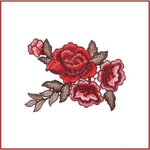 Wholesale 50pcs 17.7*13.6CM Embroidered Sewing On Patch water soluble Patch For Clothes Sewing Fabric Applique Supplies YI52