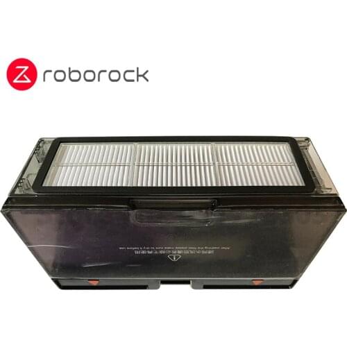 Original Dustbin with Hepa Filter for Roborock S55 Robotic Vacuum Cleaner Spare Parts Dust Box Black