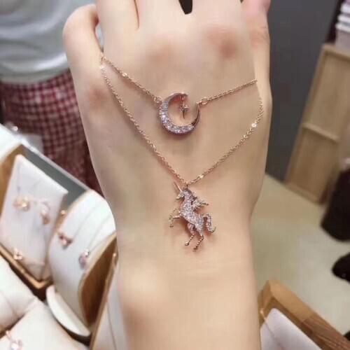 Necklace girl pendant unicorn gift horse accessories animal pendant girl child fashion cute gift