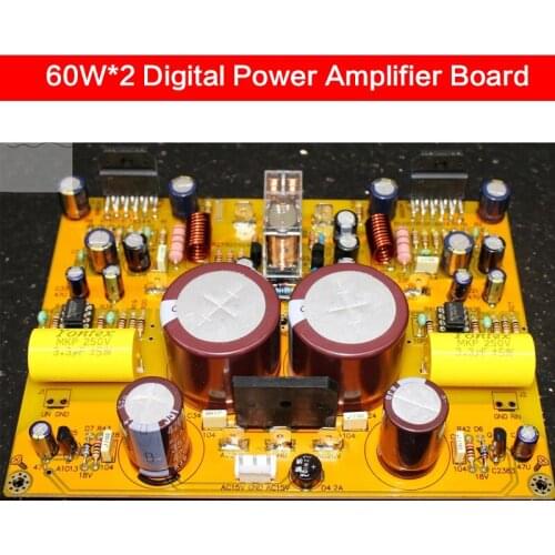 KYYSLB 60W*2 Digital Power Amplifier Board AC 15-26V Power Amplifier TL082 Operational Amplifier Audio Amplifier Gold-plated PCB