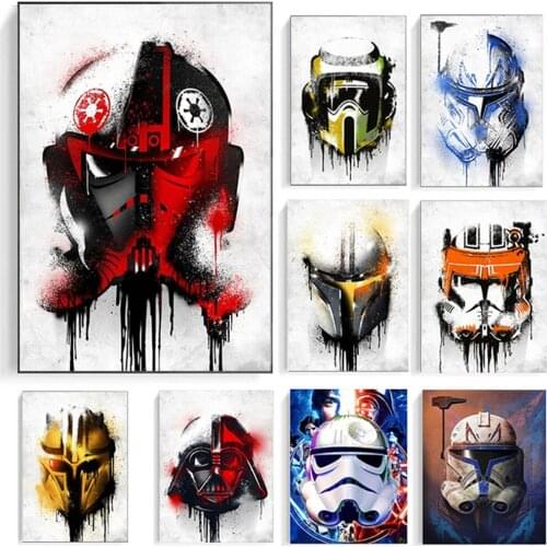 Disney Star Wars Movie Poster Street Graffiti Art Wall Painting Modern Luxury Home Decoration Mural Living Room Bedroom Sticker