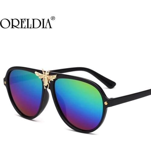 Fashion Pilot Bees Sunglasses 2021 Women Brand Designer Punk Sun Glasses Female Mirror Gradient Eyewear Unisex Eyeglasses UV400