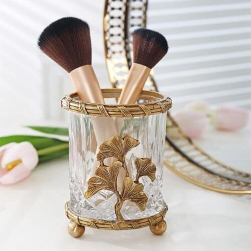 Storage bucket Multifunctional Brass Office desk decorations in bathroom Home Decoration Household products Jewelry storage box
