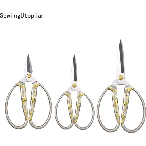 Vintage Sewing Scissors Pine Crane Stainless Steel Sewing Scissors Tailor Scissors Fabric Cutter Cross Stitch Embroidery Thread