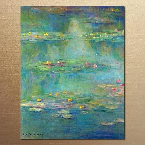 High quality Claude Monet modern art Water Lilies Green Oil paintings reproduction hand painted