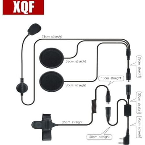 XQF 2 Pin PTT Motorcycle Helmet Headset for BAOFENG UV-5R two way radio CB Ham Radio Earphone