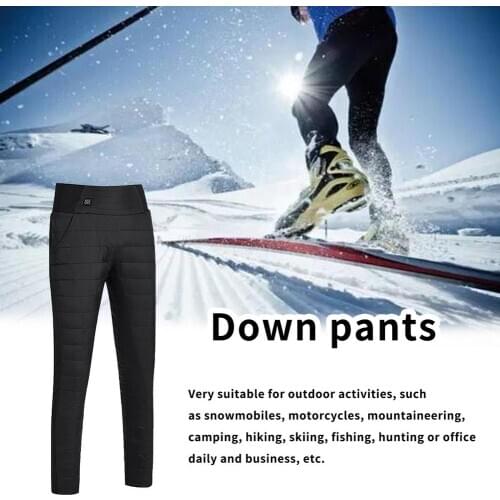 Women USB Electric Heating pant Winter Thick Intelligent Heated Warm Trousers Velvet Warm Knee Trousers Pant for Outdoor Sport