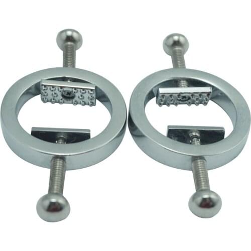 Female Stainless Steel adjustable torture play Clamps metal Nipple clips breast BDSM Bondage Restraint Fetish sex toy New