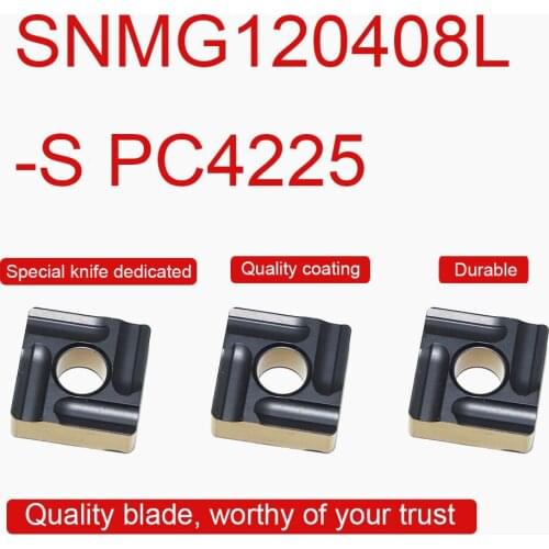 10PCS SNMG120408L-S PC4225 Carbide Inserts CNC Lathe Cutting Tool High Quality SNMG12 Blade External Turning Tools