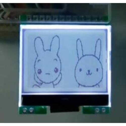 12PIN SPI COG 12864 LCD Screen with Adapter Board UC1701X Controller White/Blue Backlight 3.3V 5V