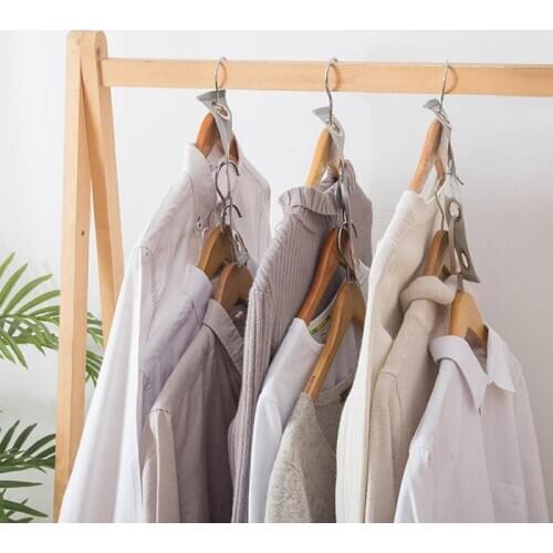 2PCS Multi-layer Hanger Connection Hook Household Hook Clothes Hook Hanger Connector Hook For Wardrobe Space Clothing Rack Hot