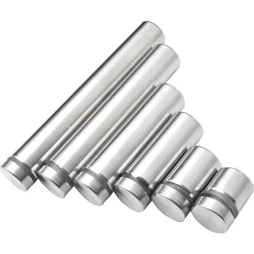 304 Stainless Steel Glass Fasteners Acrylic Advertisement Standoffs Pin Nails Billboard Fixing Screws Hardware 19/25mm Dia 5pcs