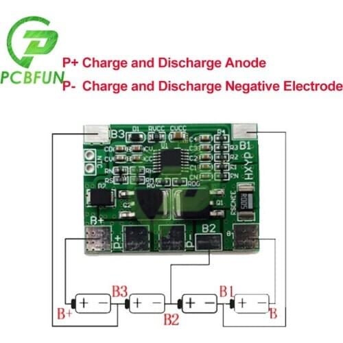 4S 3.2V LiFePO4 18650 Lithium Iron Phosphate Battery Protection Board Module Delay Self Recovery Packs PCB Protection Board