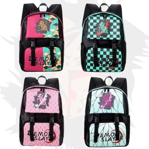 Anime Peripheral Backpack Demon Slayer One Piece Jujutsu Kaisen Hanako-kun Attack On Titan Totoro Student Shoulders School Bag
