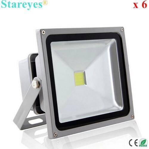 Free shipping 6 pcs / lot 10W 20W 30W 50W High power LED Floodlight Light Bulb LED Lighting Outdoor Flood lamp Omni