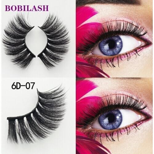 BOBILASH 1Pair Lashes 6D False eyelashes Eyelash extension Faux mink lashes Makeup Tool Natural Long lashes