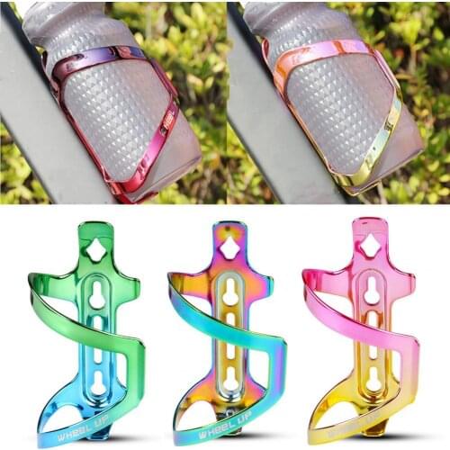 WHEEL UP Colorful Bicycle Bottle Holder Lightweight Aluminum Alloy Cycling Bottle Cage Rack One-Piece Water Cup Holder Bike Part
