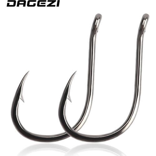DAGEZI 100Pcs/Lot high Carbon Steel Fishing Hook #2-#13 Carp Fishing Hooks Durable Pesca barbed hook Fishing Tackle Box