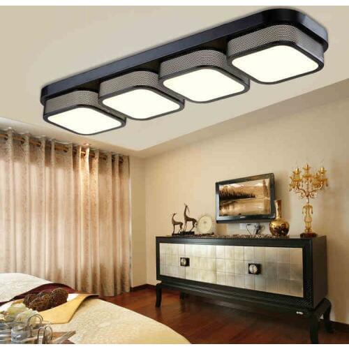 Long hollow lampshade LED ceiling lamps living room bedroom dining room study aisle ceiling lights commercial Lighting fixture
