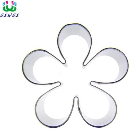 Five Flap Big Plum Blossom Shape Cake Decorating Fondant Cutters Tools,Flower Cake Cookie Biscuit Baking Molds,Direct Selling